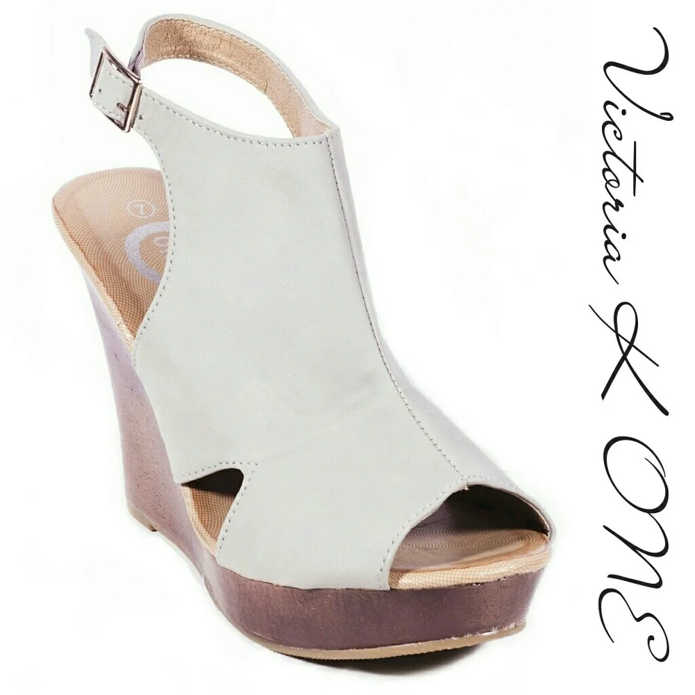 Tory K Women Wedge Sandals, HW-2080, Gray